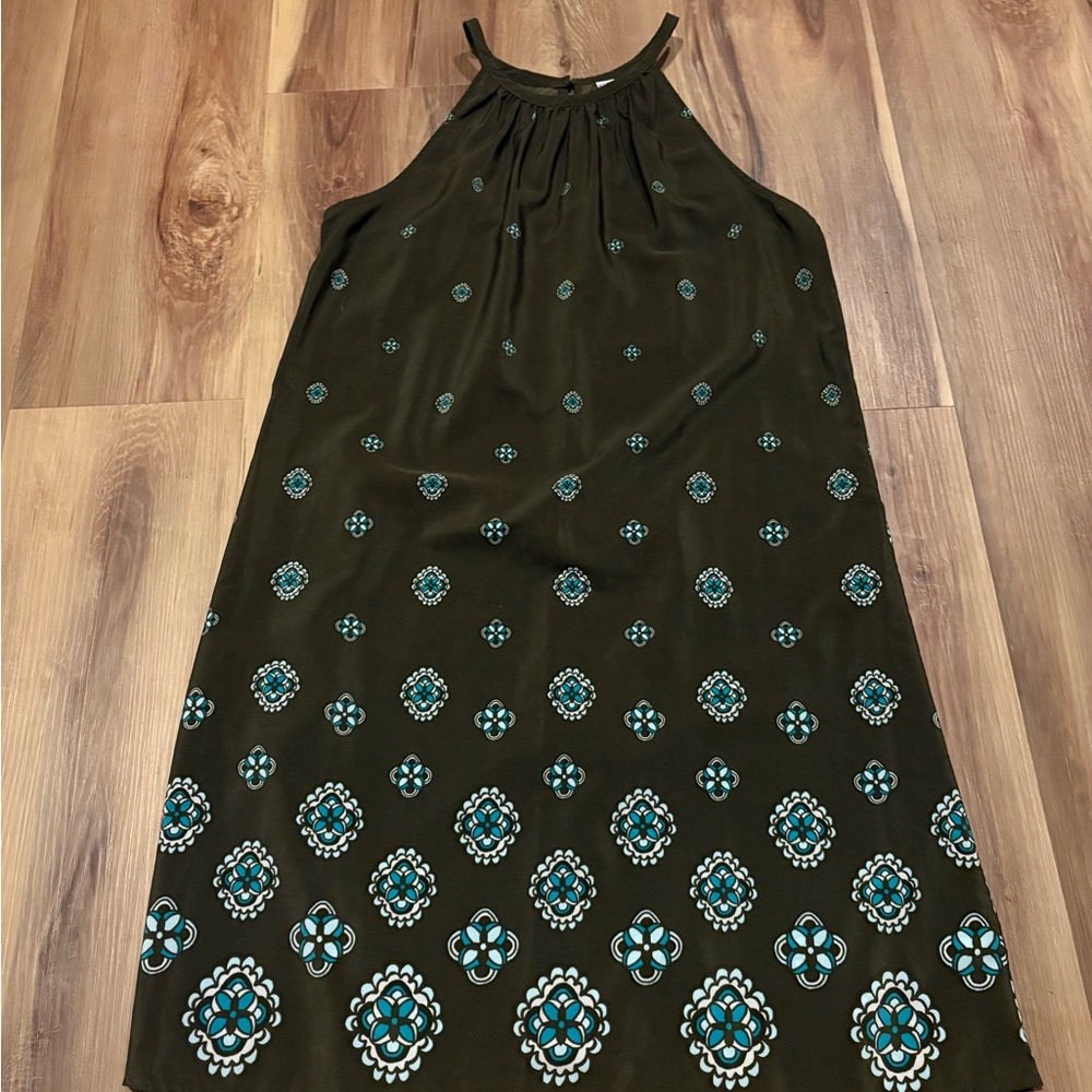 Old Navy Black and Green Halter Sundress